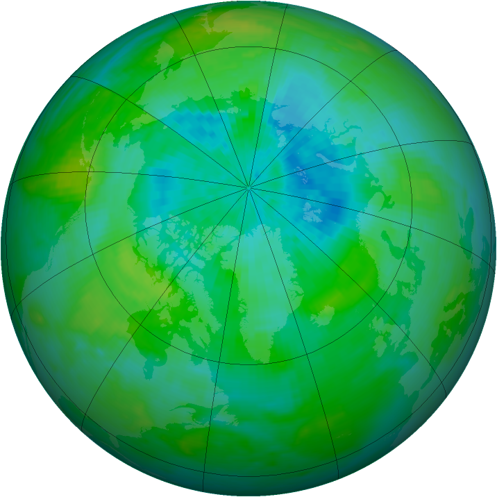 Arctic ozone map for 06 September 1981